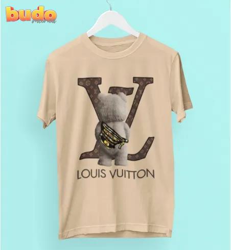 Louis vuitton logo teddy bear luxury brand t-shirt for men women