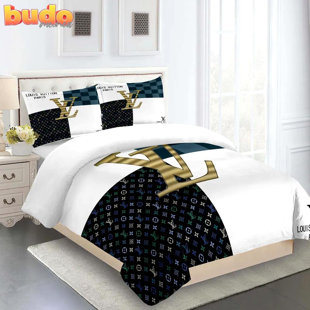 Louis vuitton luxury brand limited premium fashion bedding set home decor