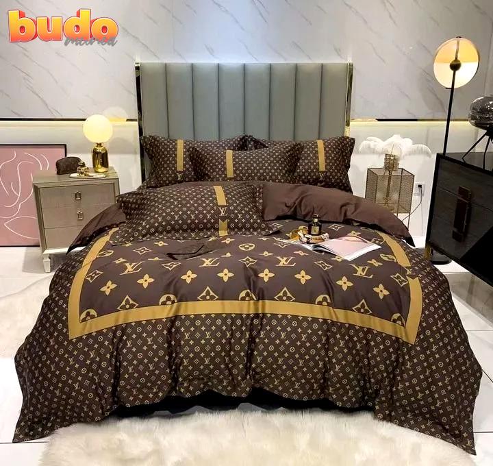 Louis vuitton lv luxury brand bedding set bedspread duvet cover set home decor