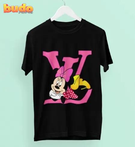Louis vuitton minnie mouse pink logo black luxury brand premium unisex t-shirt outfit for men women