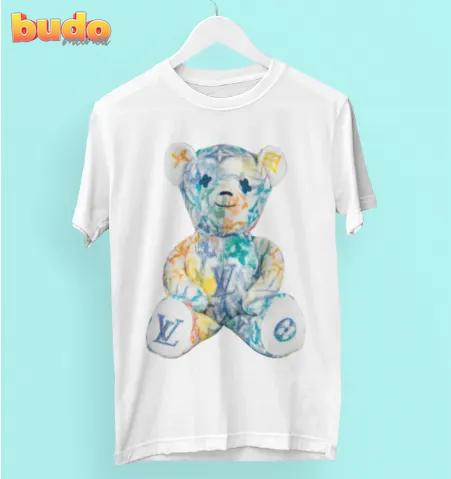 Louis vuitton multicolor teddy bear luxury brand t-shirt for men women