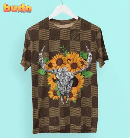Louis vuitton native sunflower luxury brand t-shirt for men women