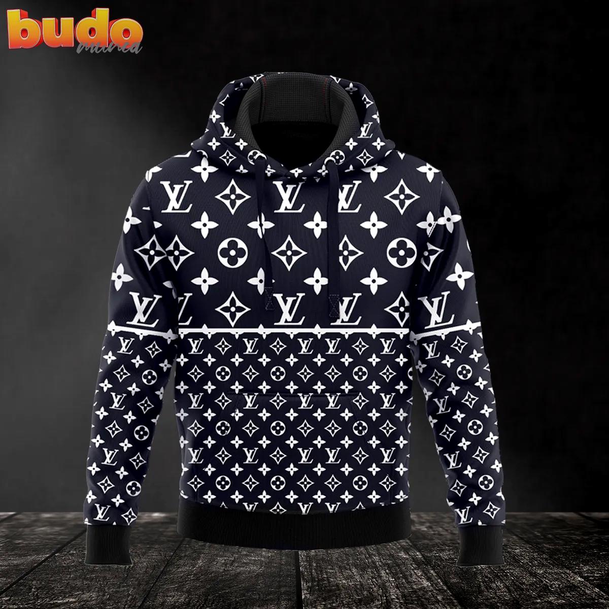 Louis vuitton navy hoodie lv luxury clothing clothes outfit for men