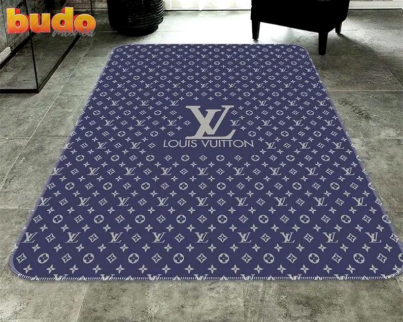 Louis vuitton navy rug fashion rug carpet home decor luxury brand