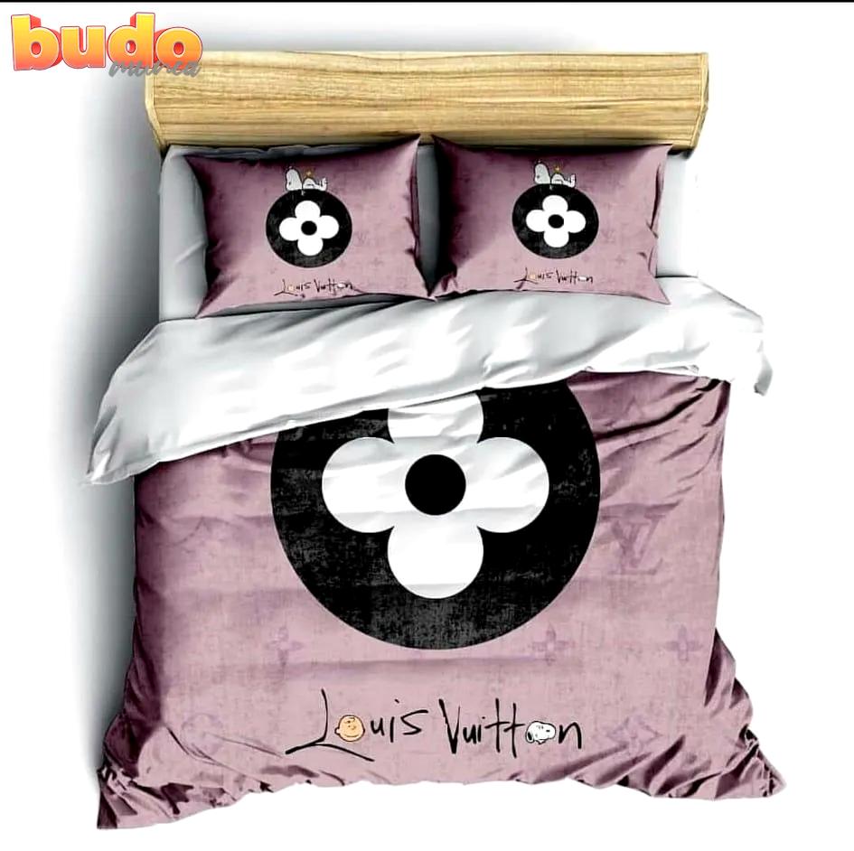 Louis vuitton pink luxury brand high-end bedding set lv home decor