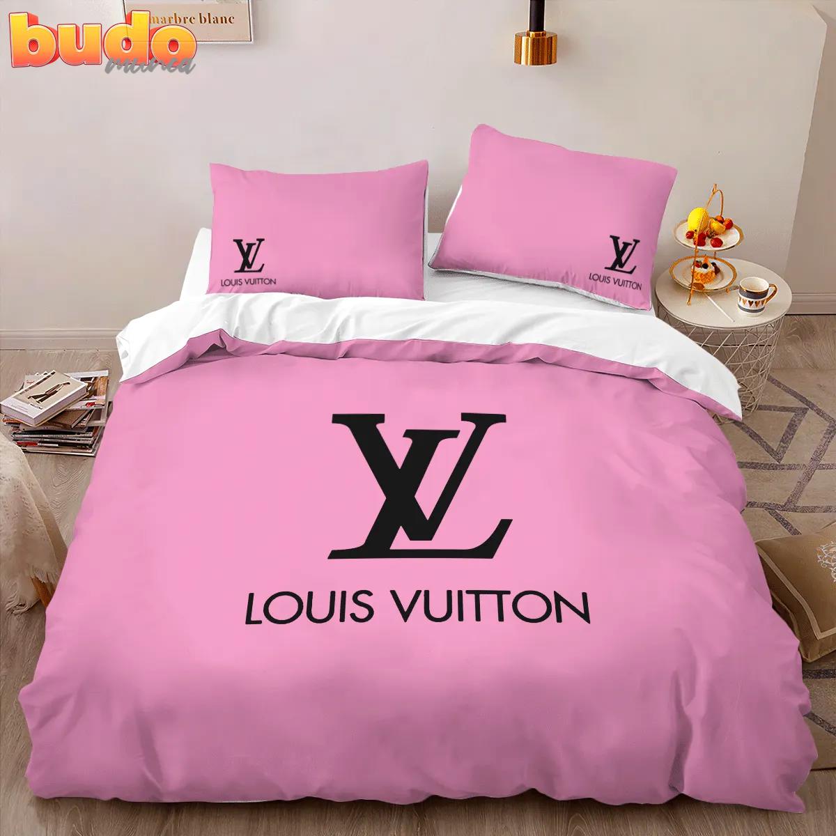 Louis vuitton pinky luxury brand high-end bedding set lv home decor