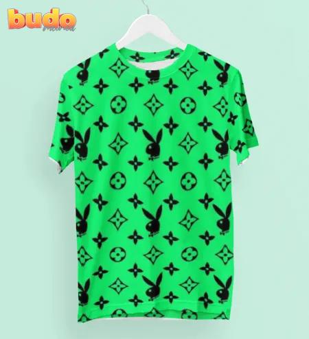Louis vuitton playboy light green luxury brand premium t-shirt outfit for men women