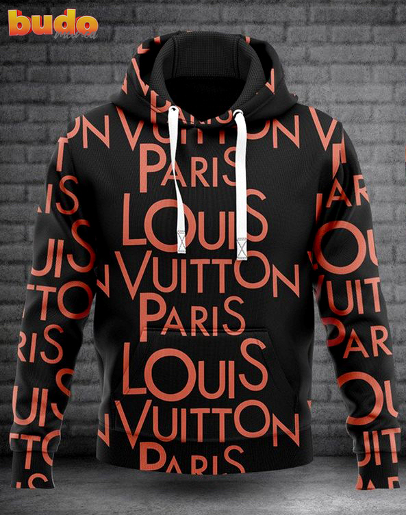 Louis vuitton red logo unisex hoodie for men women luxury brand