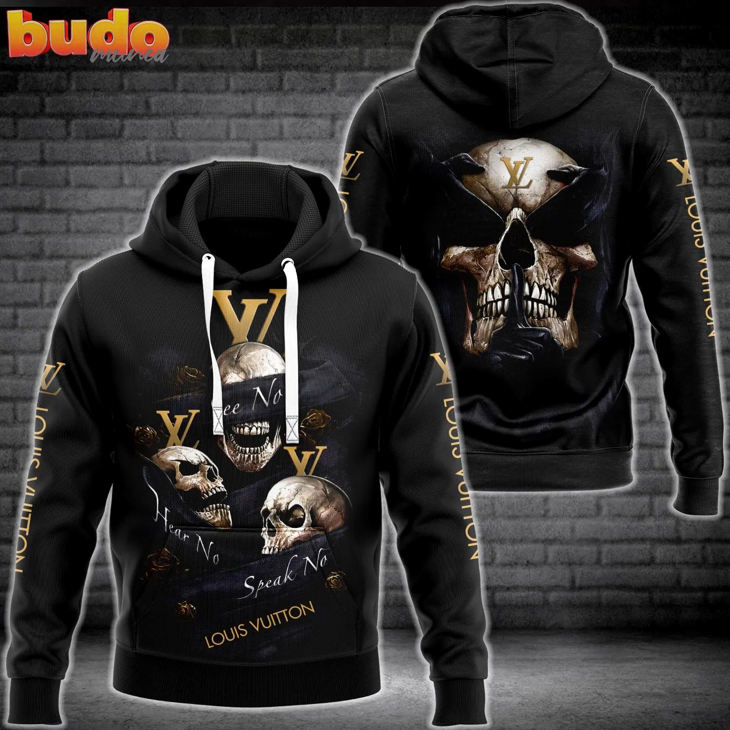 Louis vuitton skull hoodie lv luxury clothing clothes outfit for men