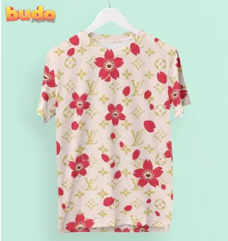 Louis vuitton smile flowers luxury brand premium t-shirt outfit for men women