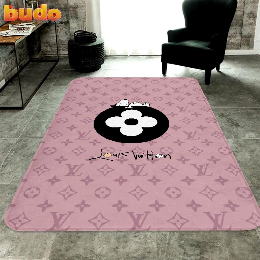
                louis vuitton snoopy pinky luxury fashion luxury brand premium rug carpet home decor
            