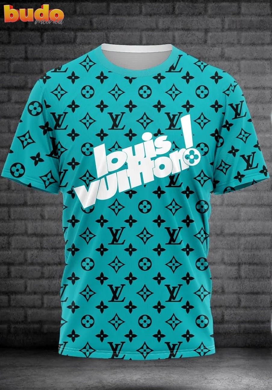 Louis vuitton teal luxury brand t-shirt outfit for men women