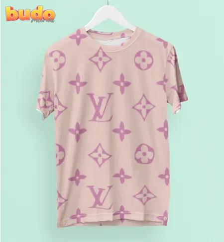 Louis vuitton violet logo cream luxury brand premium t-shirt outfit for men women