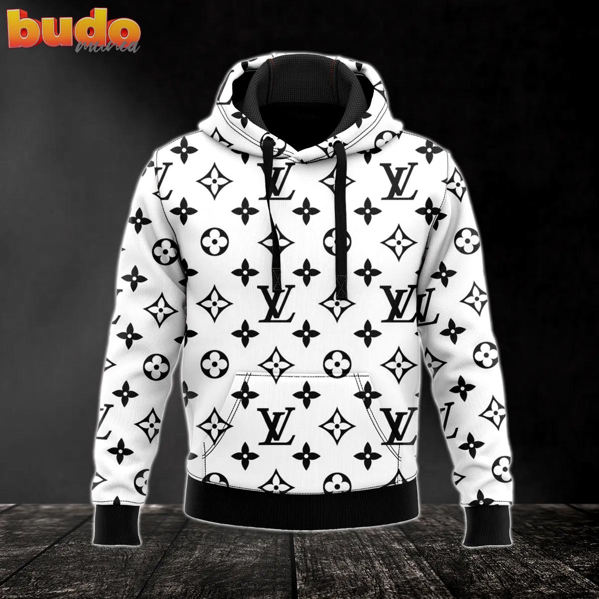 Louis vuitton white hoodie lv luxury clothing clothes outfit for men
