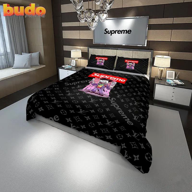 Lv supreme joker luxury brand bedding set bedspread duvet cover set home decor