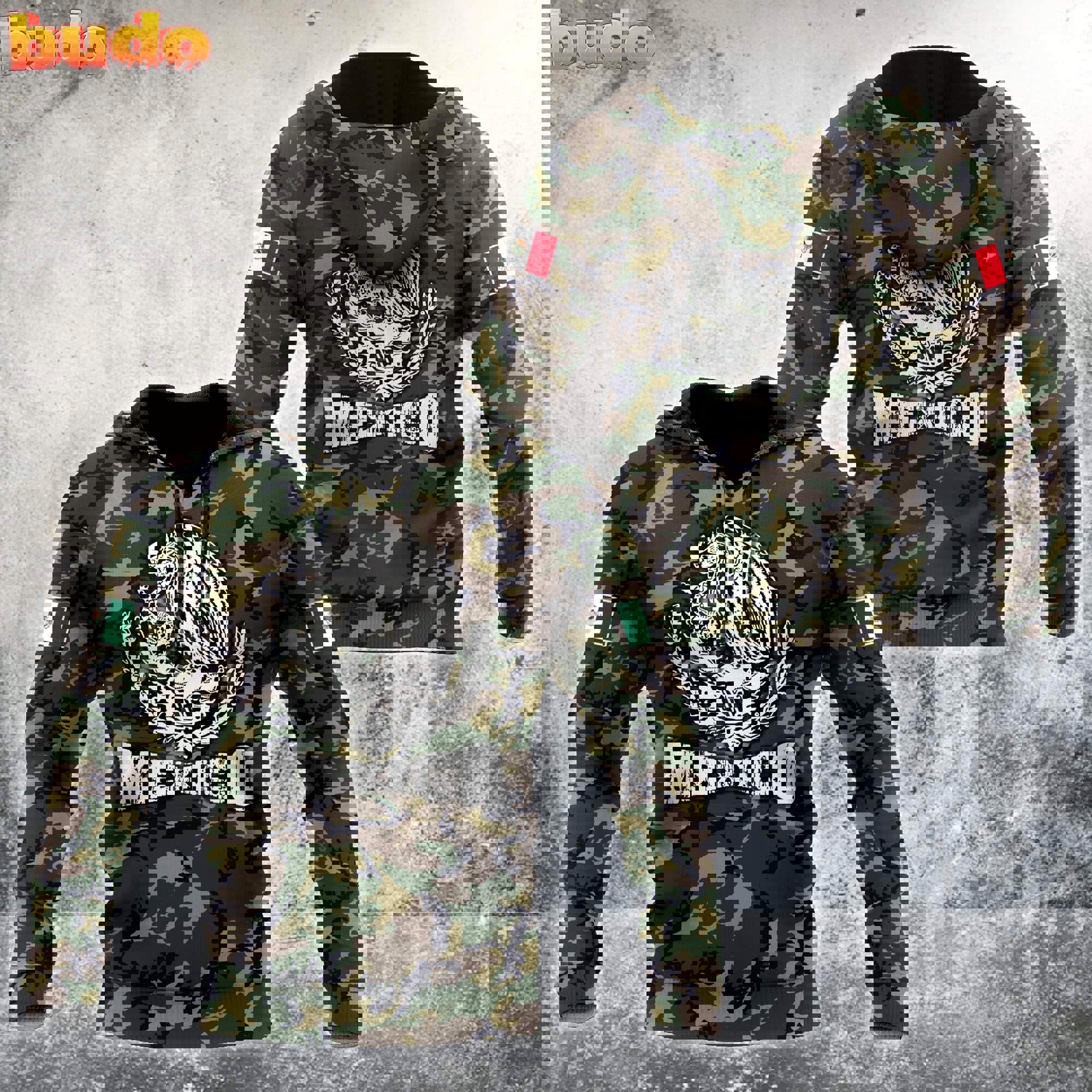 Mexico army camo 3d all print hoodie, zip- up hoodie