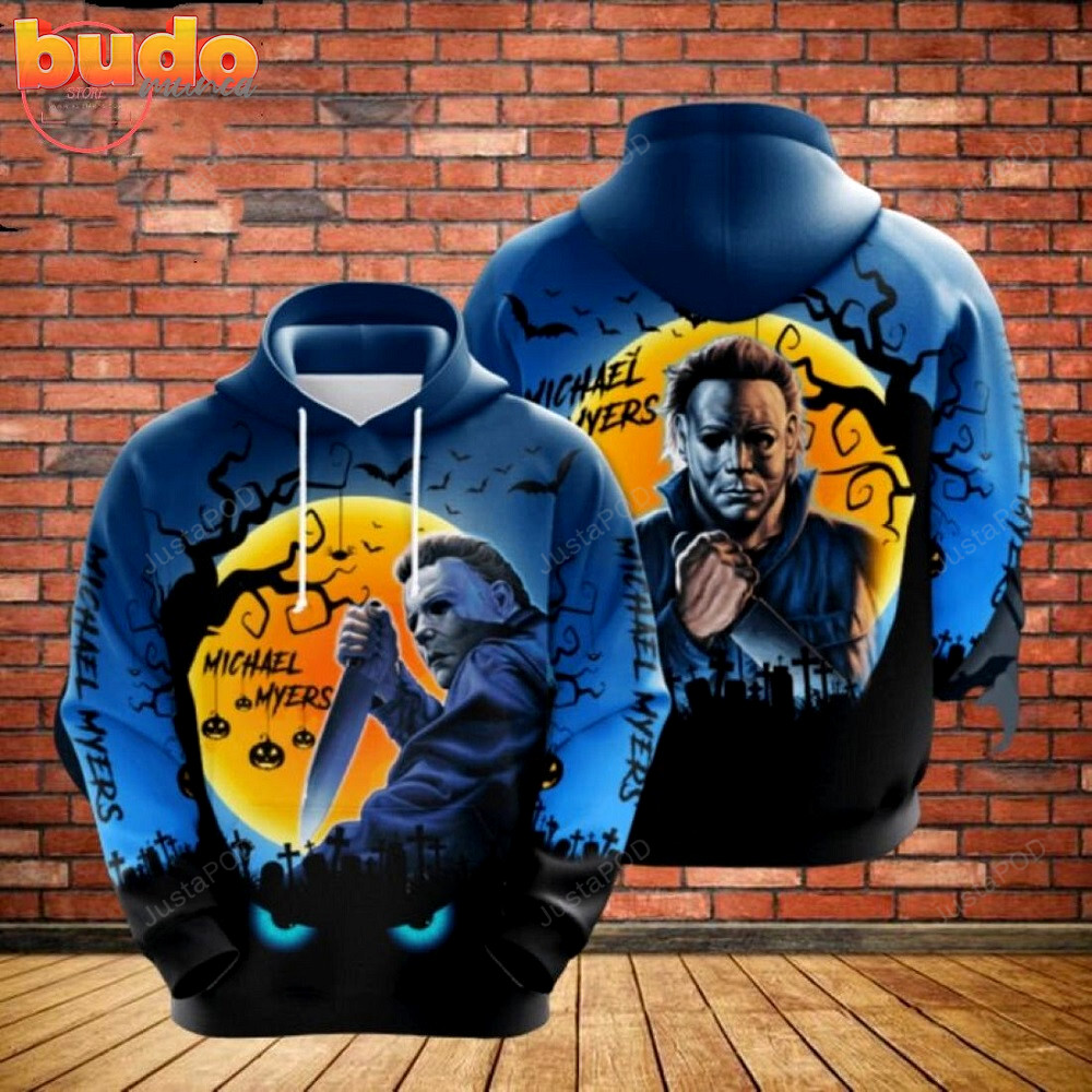 Michael myers gift for fan halloween 3d all over printed hoodie, zip- up hoodie