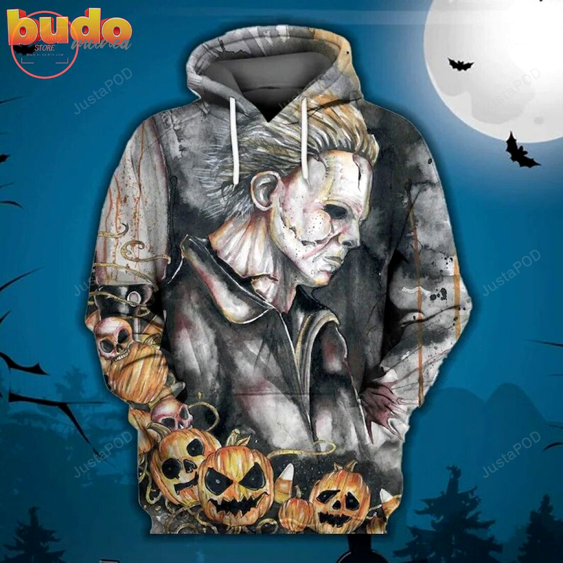 Michael myers halloween 3d all over printed hoodie, zip- up hoodie