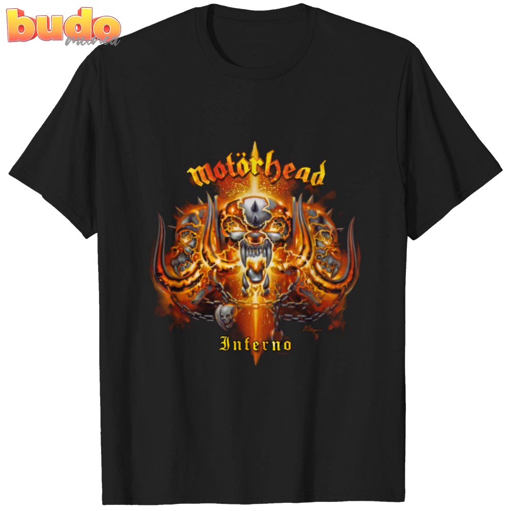 Motorhead inferno unisex tee: rock the stage with this iconic band merch