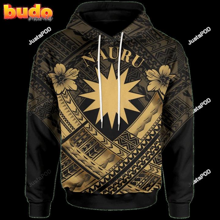 Nauru polynesian tan 3d all over printed hoodie, zip- up hoodie