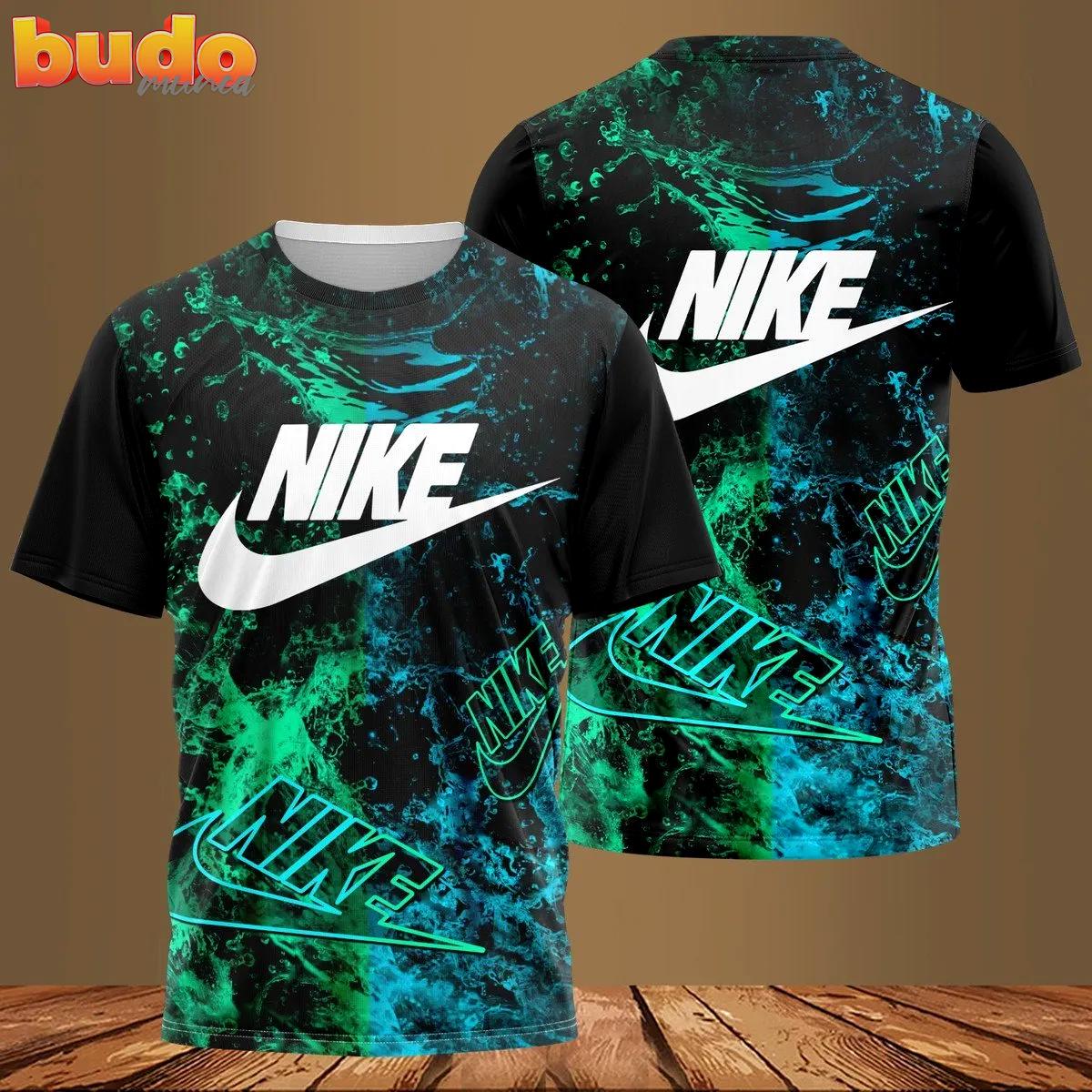 Nike blue green premium luxury brand t-shirt outfit for men women