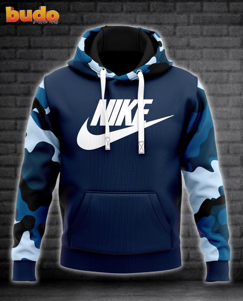 Nike navy camou unisex hoodie luxury brand outfit for men women