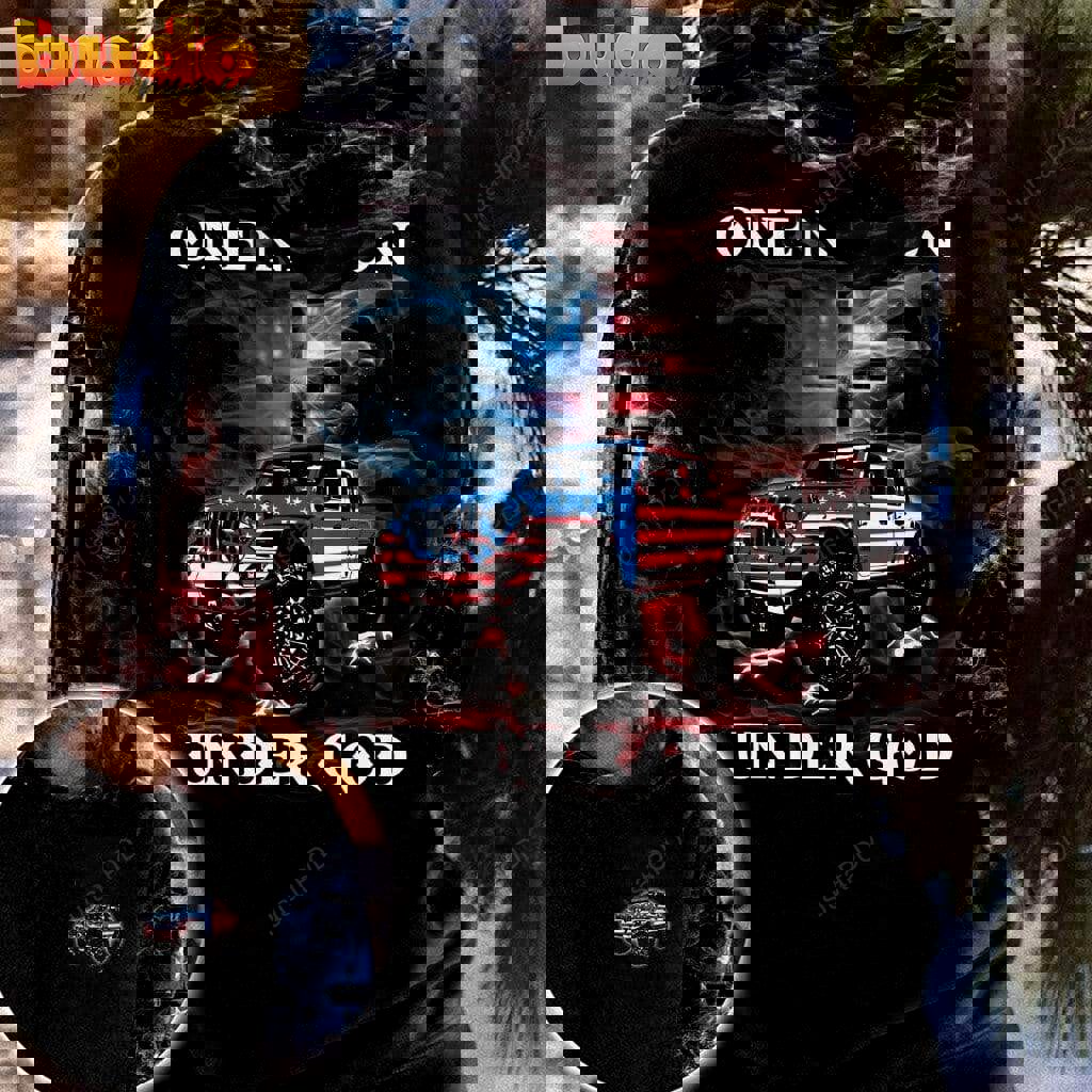 One nation under god jeep flag 3d all print hoodie, zip- up hoodie