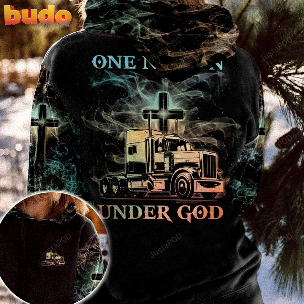 One nation under god truck 3d all print hoodie, zip- up hoodie