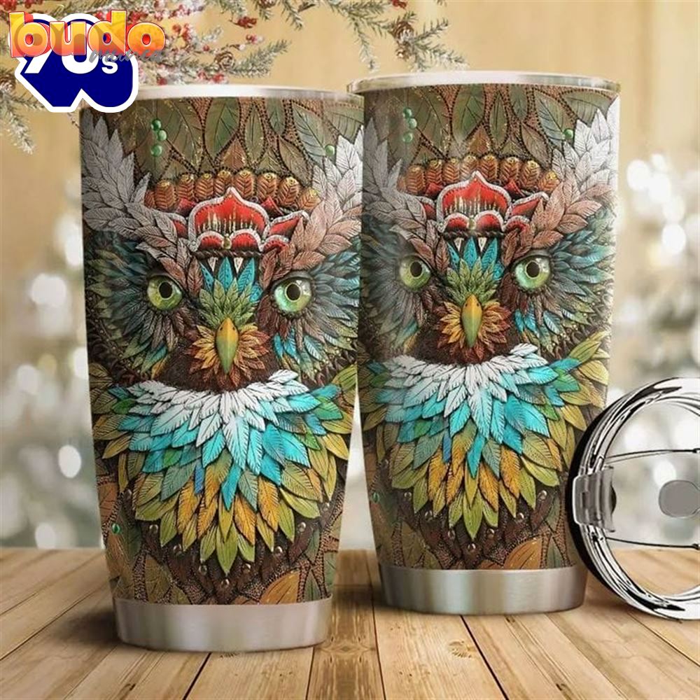 Owl hippie style tumbler