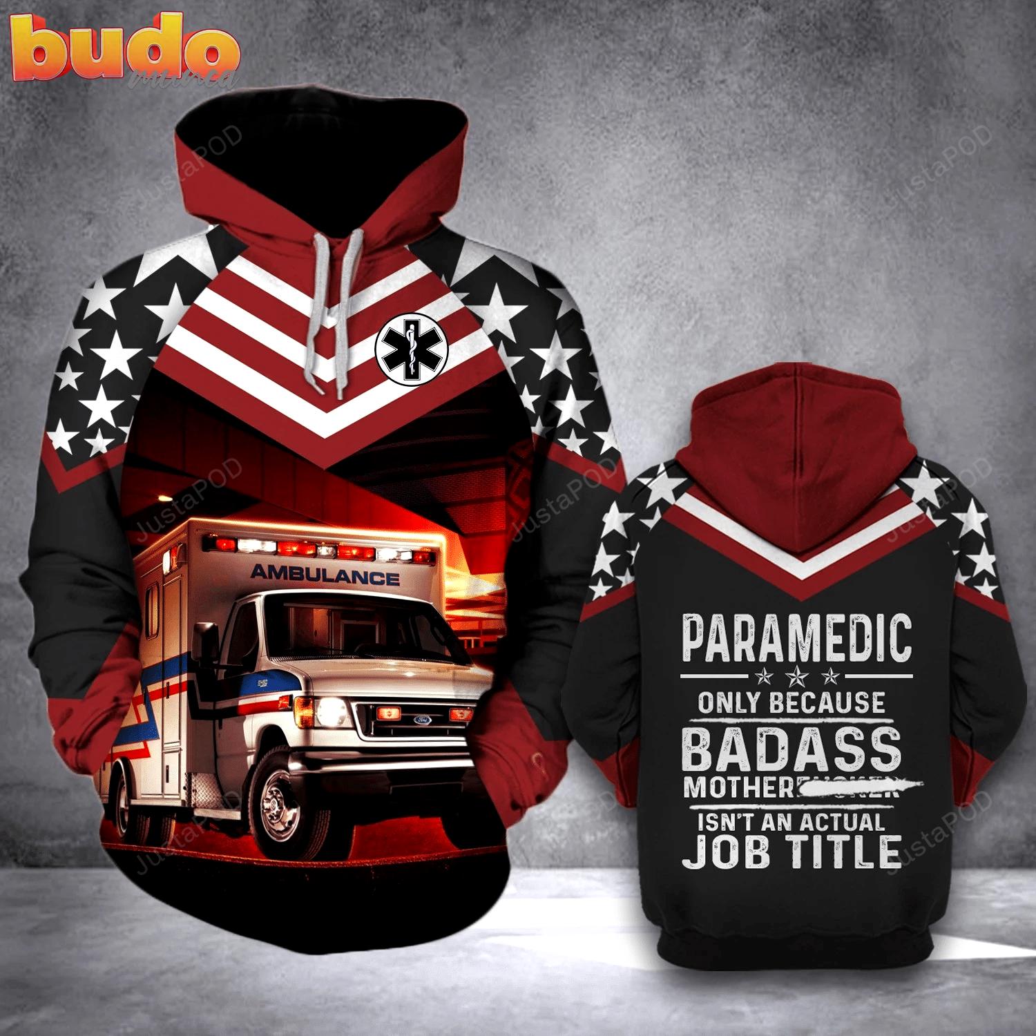 Paramedic 3d all over printed hoodie, zip- up hoodie