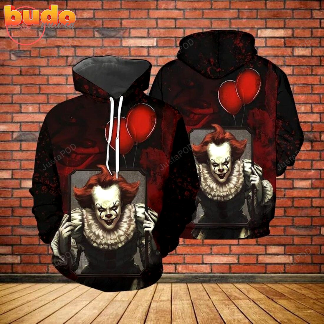 Pennywise horror movie halloween 3d all over printed hoodie, zip- up hoodie