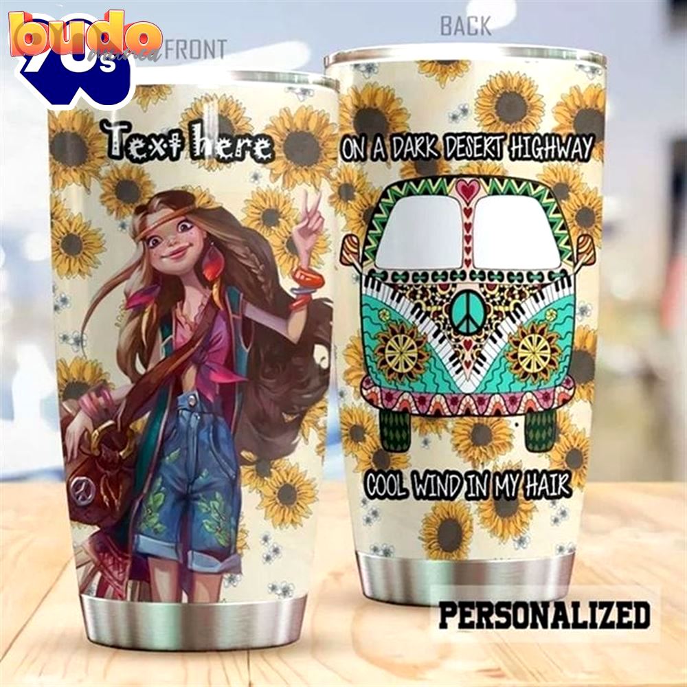 Personalized camping girl hippie van…