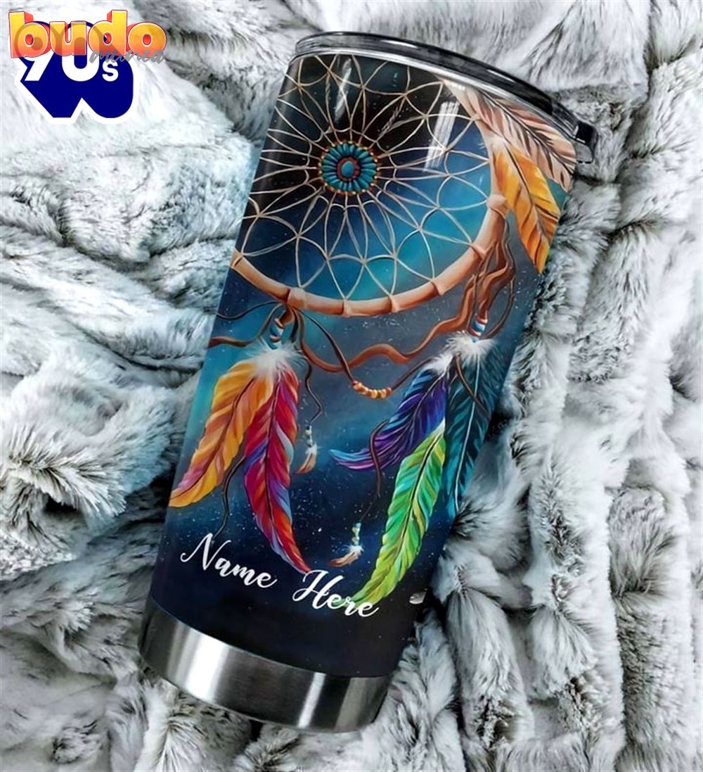 Personalized dreamcatcher hippie tumbler