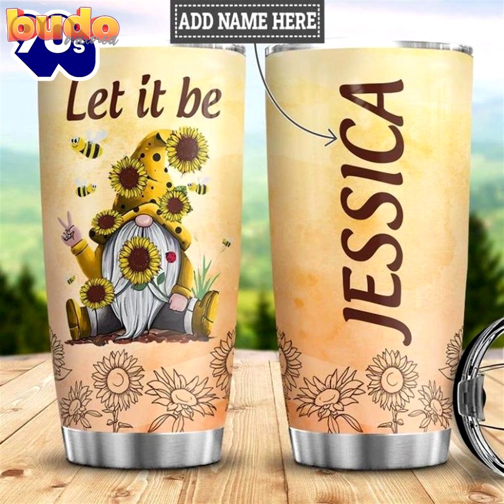 Personalized hippie sunflower gnome let…