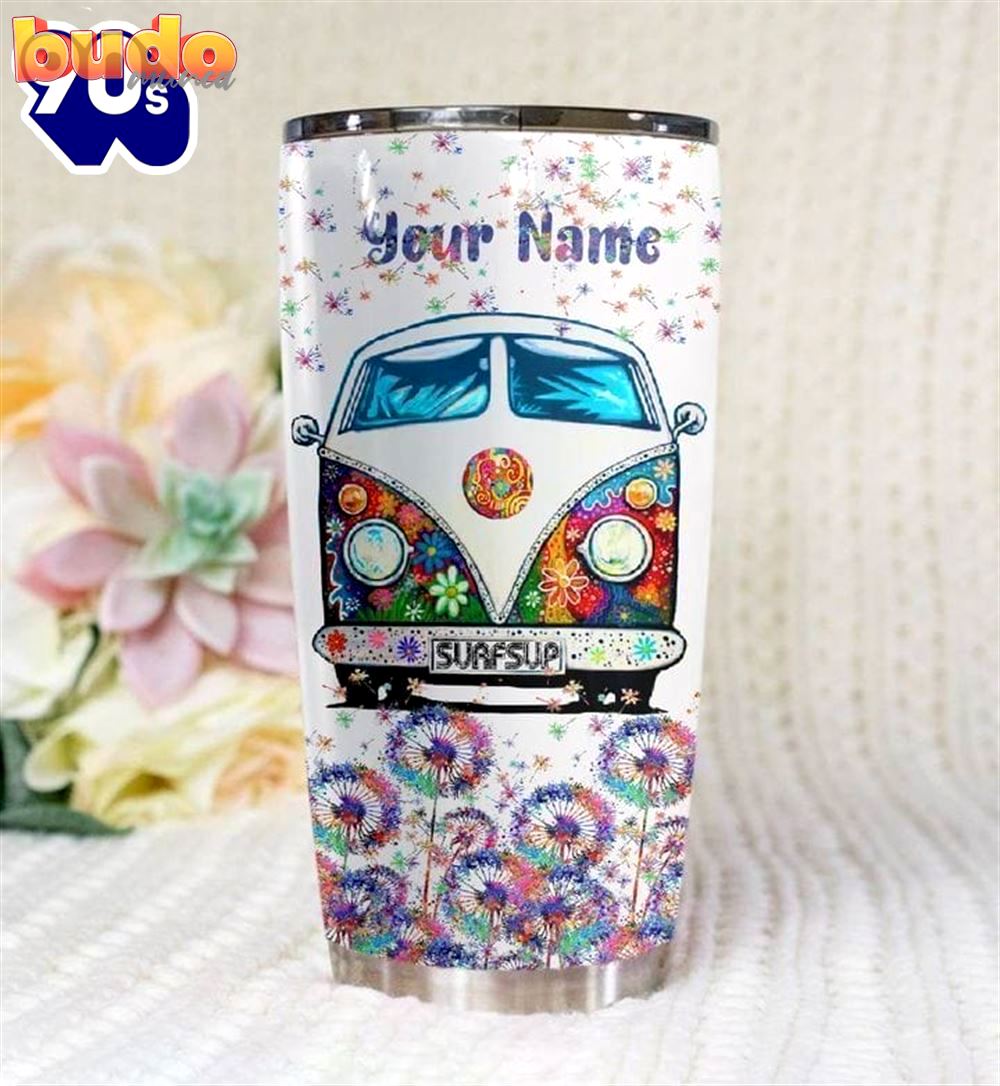 Personalized hippie van tumbler