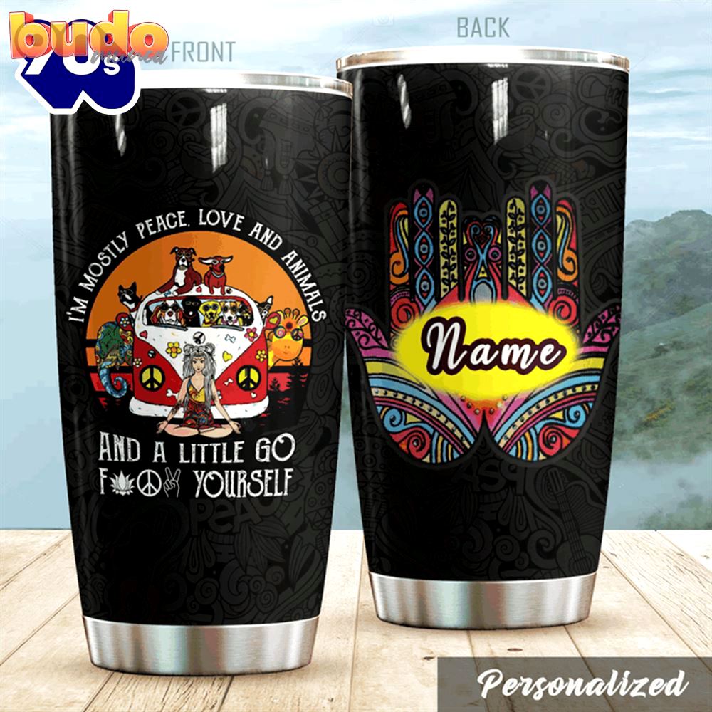 Personalized i’m mostly peace love…