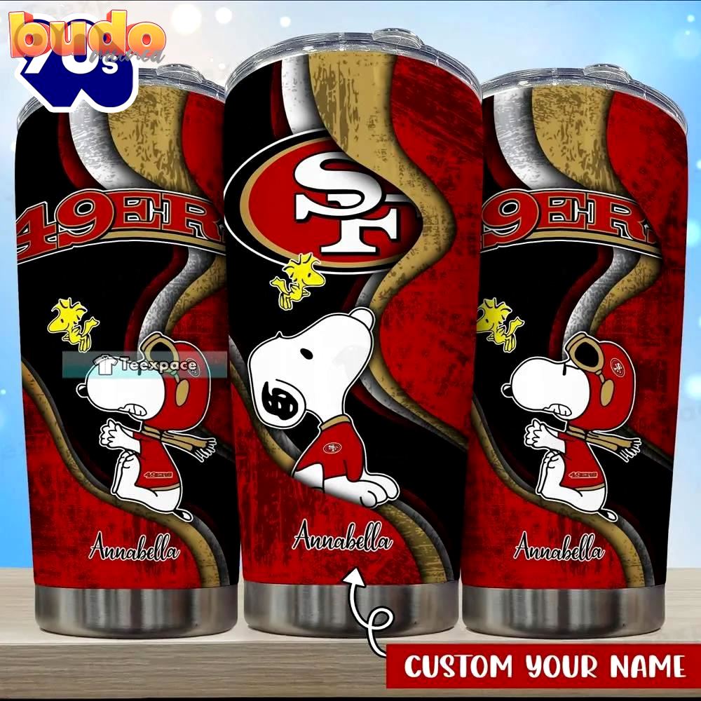 Personalized name 49ers snoopy stainless…