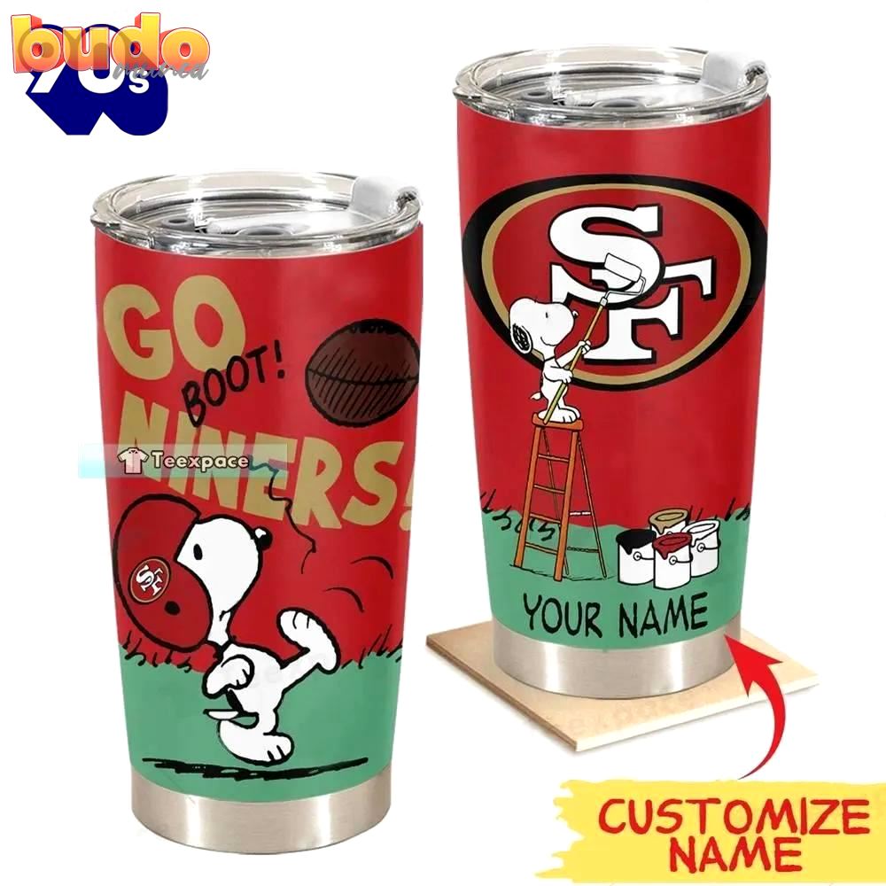 Personalized name snoopy go niners…