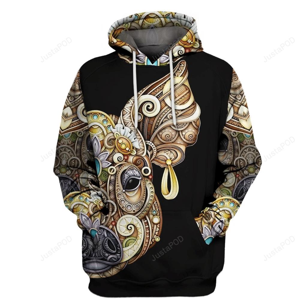 Pig texture 3d all over printed hoodie, zip- up hoodie