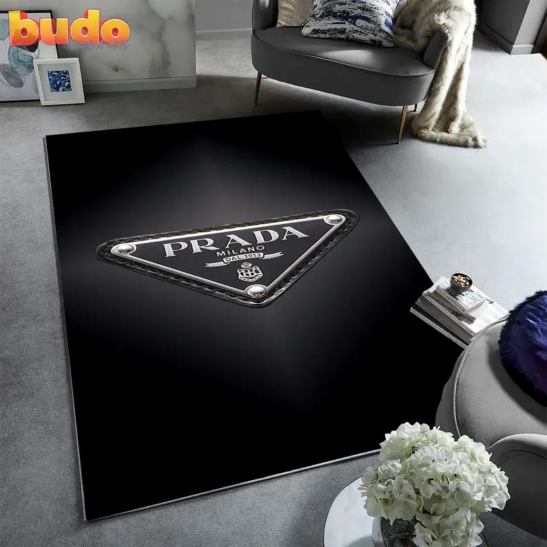 
                prada milano black rug carpet home decor luxury brand special gift
            