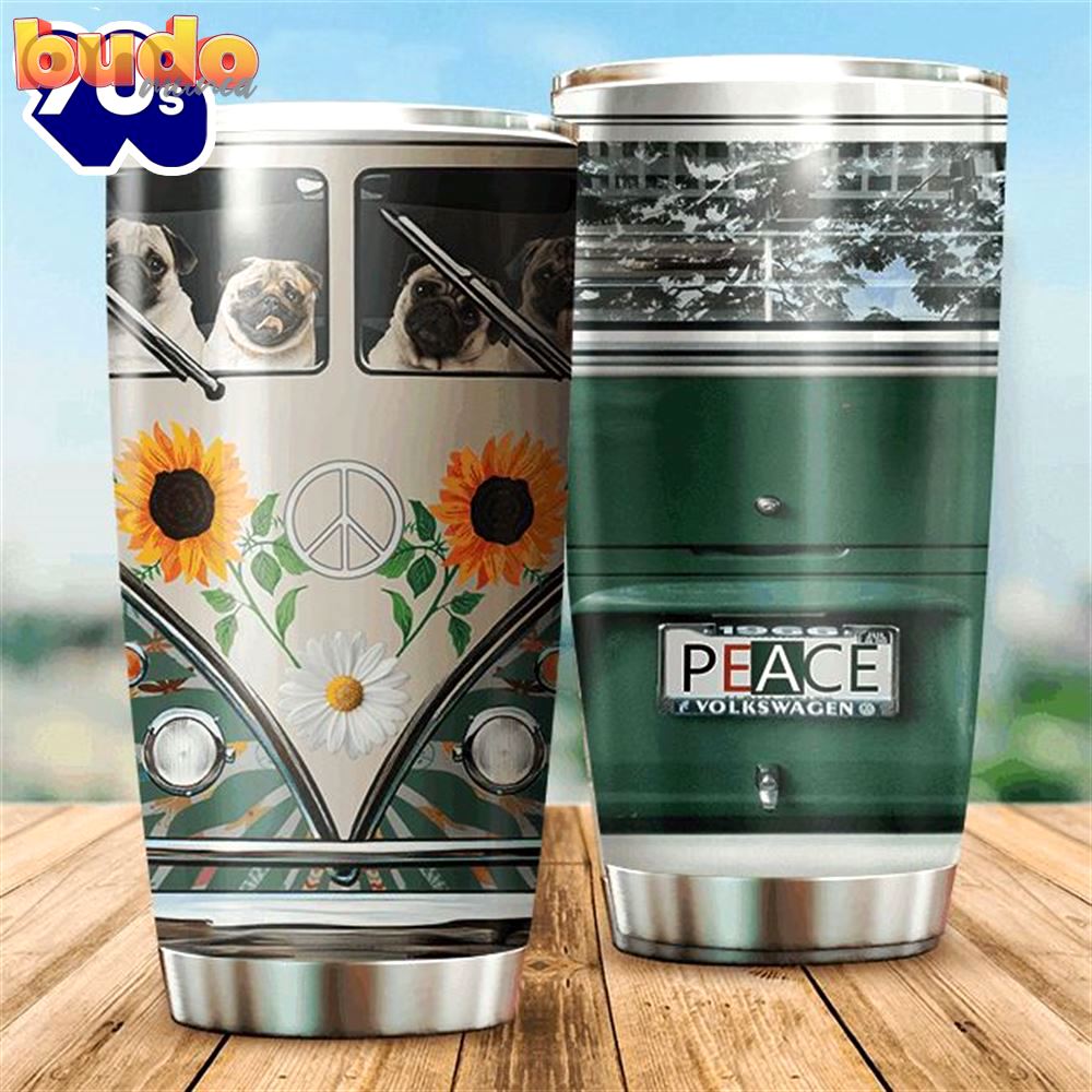 Pug hippie car gift for…