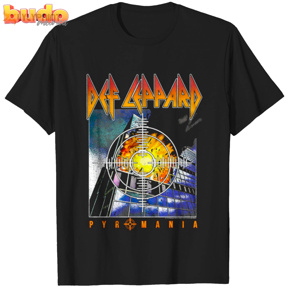 Rock your style with def leppard pyromania t-shirt – authentic band merchandise