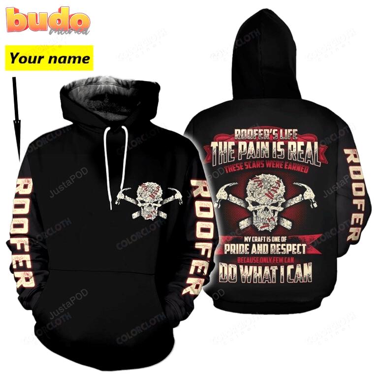 Roofer’s life 3d all print hoodie, zip- up hoodie