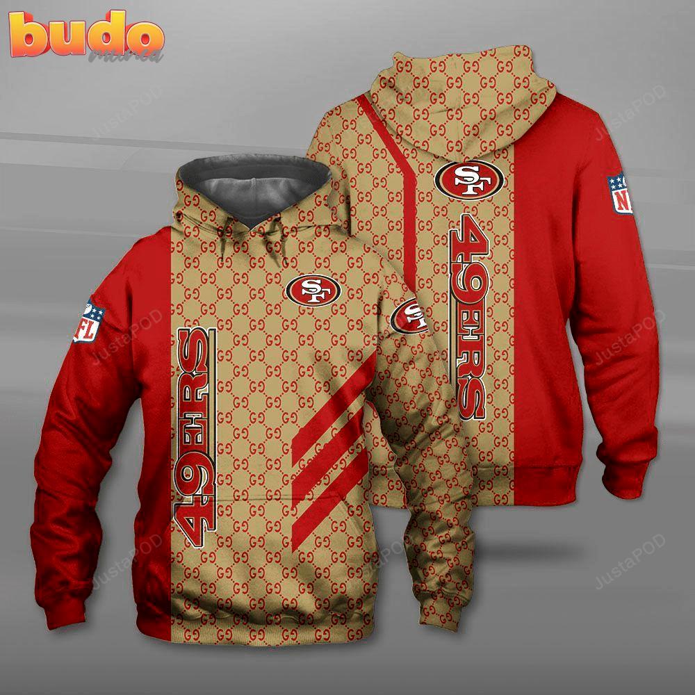 San francisco 49ers gucci 3d all over print hoodie, zip-up hoodie