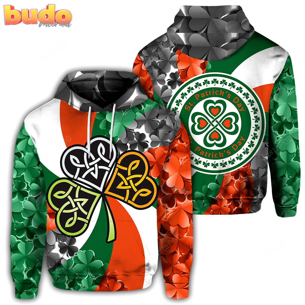 Shamrock flag st patrick’s day 3d all print hoodie, zip- up hoodie
