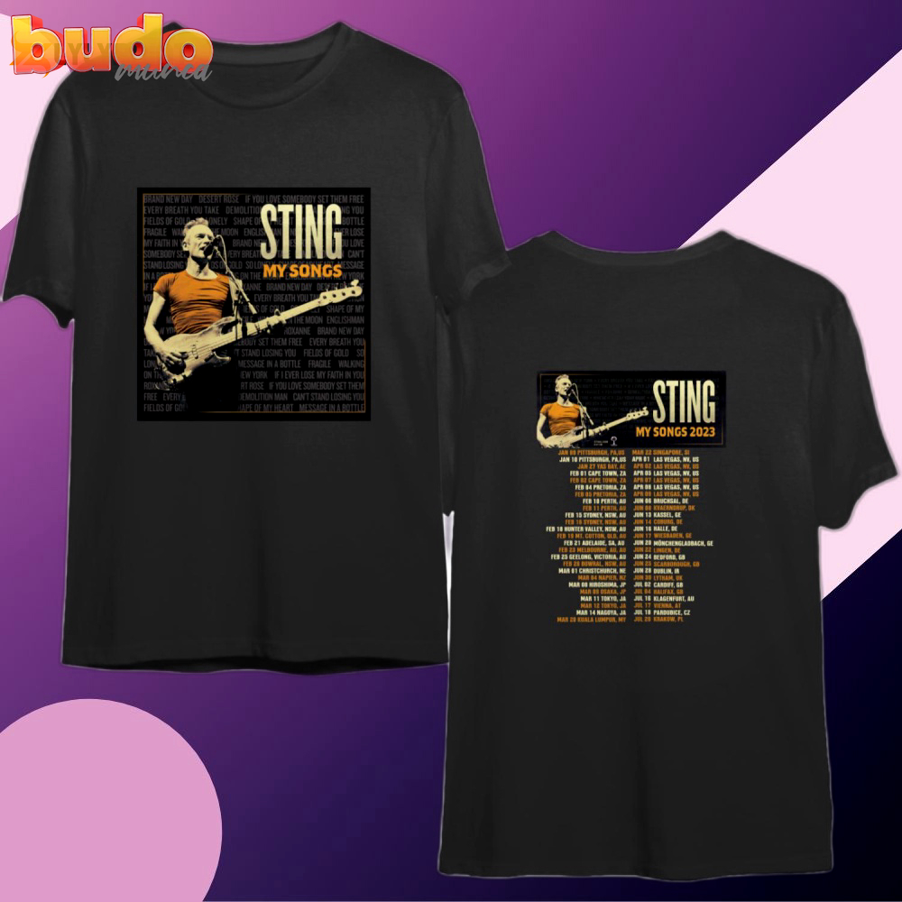 Sting my songs 2023 world tour t-shirt, sting tour 2023 shirt