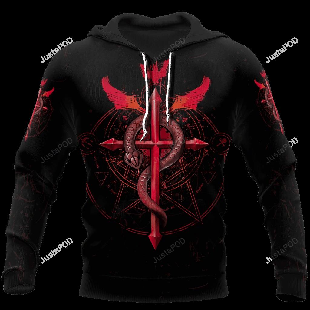 Studen of alchemy red cool 3d all over print hoodie, zip-up hoodie