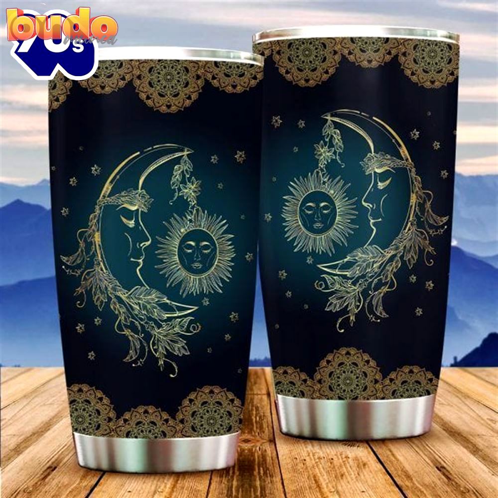 Sun & moon hippie tumbler
