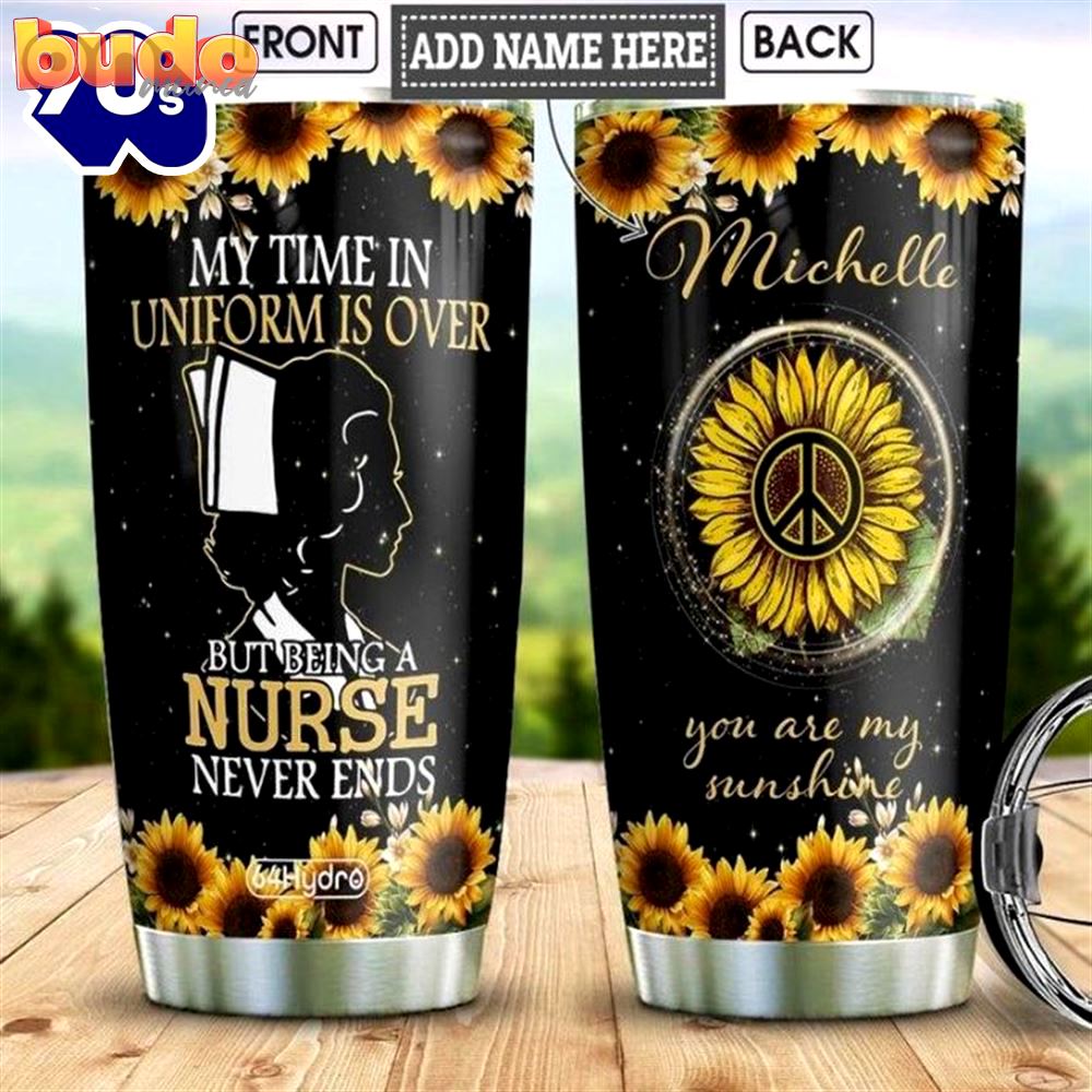 Sunflower retired nurse hippie personalized…