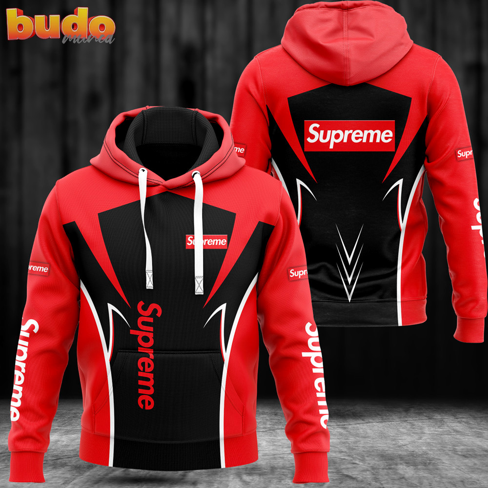 Supreme red black luxury brand hoodie for men women